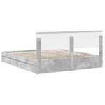 Casa si Gradina - Mobilier - Paturi si accesorii - Paturi - Pat cu storage Gri din beton 200 x 200 cm Lemn compozit - Infinity.ro