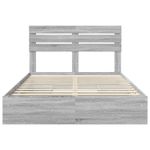 Casa si Gradina - Mobilier - Paturi si accesorii - Paturi - Pat cu storage cu sertar Gri Sonoma 160 x 200 cm Lemn compozit - Infinity.ro