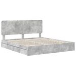 Casa si Gradina - Mobilier - Paturi si accesorii - Paturi - Pat cu storage Gri din beton 180 x 200 cm Lemn compozit - Infinity.ro