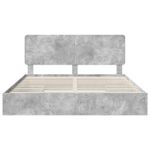Casa si Gradina - Mobilier - Paturi si accesorii - Paturi - Pat cu storage Gri din beton 180 x 200 cm Lemn compozit - Infinity.ro