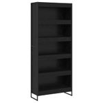 Casa si Gradina - Mobilier - Biblioteci si rafturi - Biblioteci - Dulap pentru carti 2 pcs Stejar Negru 80 x 30 x 155 cm - Infinity.ro
