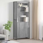 Casa si Gradina - Mobilier - Comode si corpuri - Comode - Dulapuri Inalte 2 pcs Gri Sonoma 60 x 36 x 300 cm Lemn compozit - Infinity.ro