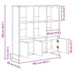 Casa si Gradina - Mobilier - Biblioteci si rafturi - Biblioteci - Dulap pentru carti 2 pcs Gri Sonoma 99,5 x 30 x 108,5 cm - Infinity.ro