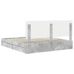 Casa si Gradina - Mobilier - Paturi si accesorii - Paturi - Pat cu storage Gri din beton 180 x 200 cm Lemn compozit - Infinity.ro