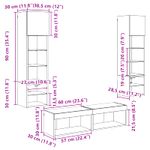 Casa si Gradina - Mobilier - Comode si corpuri - Comode - Unitate TV de Perete Pe perete 6 pcs Stejar Negru Lemn compozit - Infinity.ro