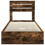 Casa si Gradina - Mobilier - Paturi si accesorii - Paturi - Pat cu storage Stejar fumuriu 100 x 200 cm Lemn compozit - Infinity.ro