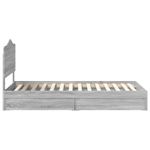 Casa si Gradina - Mobilier - Paturi si accesorii - Paturi - Pat cu storage cu sertar Gri Sonoma 75 x 190 cm Lemn compozit - Infinity.ro