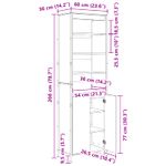 Casa si Gradina - Mobilier - Comode si corpuri - Corpuri bucatarie - Dulapuri Inalte 2 pcs Stejar fumuriu 60 x 36 x 300 cm - Infinity.ro