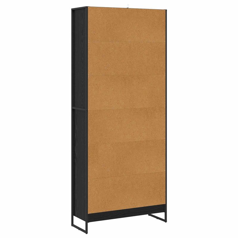 Casa si Gradina - Mobilier - Biblioteci si rafturi - Biblioteci - Dulap pentru carti 2 pcs Stejar Negru 80 x 30 x 155 cm - Infinity.ro