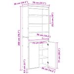 Casa si Gradina - Mobilier - Comode si corpuri - Corpuri bucatarie - Dulapuri Inalte 2 pcs Gri Sonoma 60 x 36 x 300 cm Lemn compozit - Infinity.ro