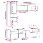 Casa si Gradina - Mobilier - Comode si corpuri - Comode - Cabinet TV Pe perete 7 pcs Stejar Artizanal Lemn compozit - Infinity.ro