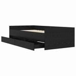 Casa si Gradina - Mobilier - Paturi si accesorii - Paturi - Cadru de pat Stejar Negru 100 x 200 cm Lemn de pin masiv - Infinity.ro