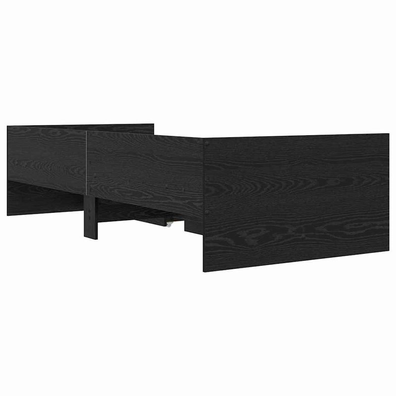 Casa si Gradina - Mobilier - Paturi si accesorii - Paturi - Cadru de pat Stejar Negru 100 x 200 cm Lemn de pin masiv - Infinity.ro