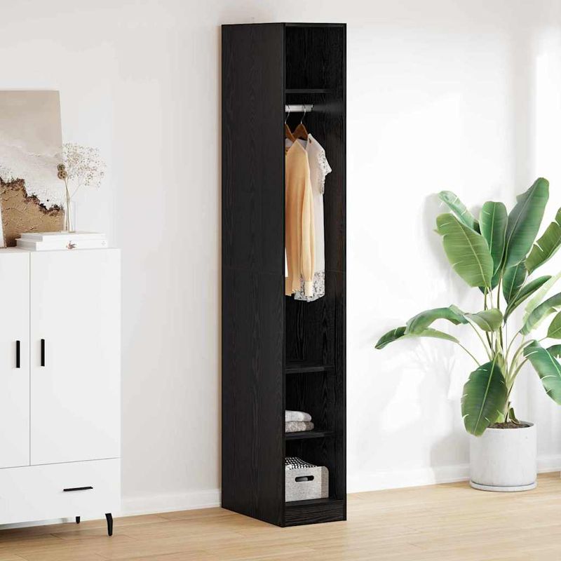 Casa si Gradina - Mobilier - Dulapuri si sifoniere - Dulapuri - Dulap cu raft Stejar Negru 50 x 30 x 200 cm Lemn compozit - Infinity.ro