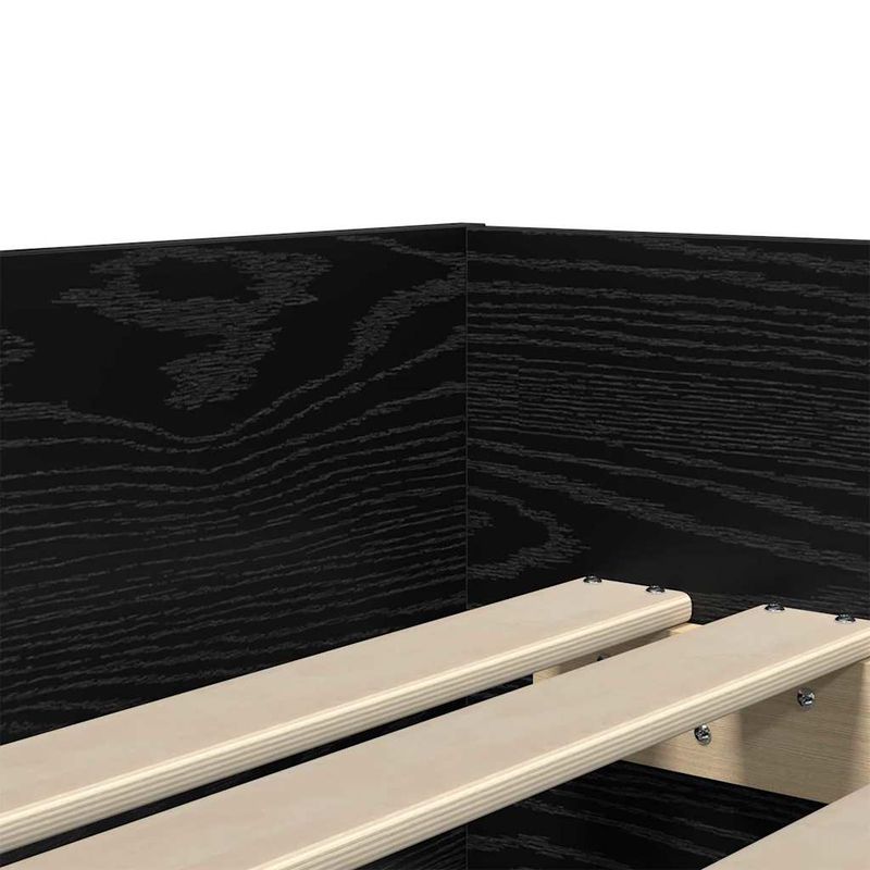 Casa si Gradina - Mobilier - Paturi si accesorii - Paturi - Cadru de pat Stejar Negru 100 x 200 cm Lemn de pin masiv - Infinity.ro