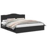 Casa si Gradina - Mobilier - Paturi si accesorii - Paturi - Pat cu storage cu headboard Negru 180 x 200 cm Lemn compozit - Infinity.ro
