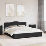 Casa si Gradina - Mobilier - Paturi si accesorii - Paturi - Pat cu storage cu headboard Negru 180 x 200 cm Lemn compozit - Infinity.ro