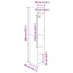 Casa si Gradina - Mobilier - Dulapuri si sifoniere - Dulapuri - Dulap cu raft Stejar Negru 50 x 30 x 200 cm Lemn compozit - Infinity.ro