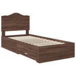 Casa si Gradina - Mobilier - Paturi si accesorii - Paturi - Cadru de pat cu sertar Stejar inchis 100 x 200 cm Lemn compozit - Infinity.ro