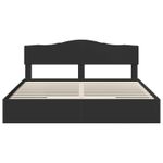 Casa si Gradina - Mobilier - Paturi si accesorii - Paturi - Pat cu storage cu headboard Negru 180 x 200 cm Lemn compozit - Infinity.ro