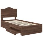Casa si Gradina - Mobilier - Paturi si accesorii - Paturi - Cadru de pat cu sertar Stejar inchis 100 x 200 cm Lemn compozit - Infinity.ro