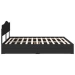 Casa si Gradina - Mobilier - Paturi si accesorii - Paturi - Pat cu storage cu headboard Negru 180 x 200 cm Lemn compozit - Infinity.ro