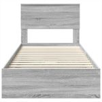 Casa si Gradina - Mobilier - Paturi si accesorii - Paturi - Pat cu storage cu sertar Gri Sonoma 75 x 190 cm Lemn compozit - Infinity.ro