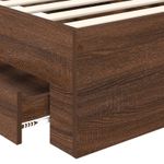Casa si Gradina - Mobilier - Paturi si accesorii - Paturi - Cadru de pat cu sertar Stejar inchis 100 x 200 cm Lemn compozit - Infinity.ro