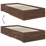 Casa si Gradina - Mobilier - Paturi si accesorii - Paturi - Cadru de pat cu sertar Stejar inchis 100 x 200 cm Lemn compozit - Infinity.ro