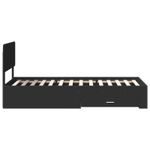 Casa si Gradina - Mobilier - Paturi si accesorii - Paturi - Cadru de pat cu headboard Negru 75 x 190 cm Lemn compozit - Infinity.ro