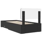 Casa si Gradina - Mobilier - Paturi si accesorii - Paturi - Cadru de pat cu headboard Negru 75 x 190 cm Lemn compozit - Infinity.ro