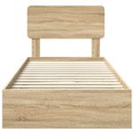 Casa si Gradina - Mobilier - Paturi si accesorii - Paturi - Pat cu storage Stejar Sonoma 90 x 190 cm Lemn compozit - Infinity.ro