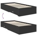 Casa si Gradina - Mobilier - Paturi si accesorii - Paturi - Cadru de pat cu headboard Negru 75 x 190 cm Lemn compozit - Infinity.ro