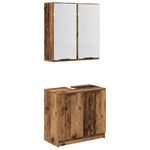 Casa si Gradina - Mobilier - Seturi de mobilier - Seturi baie - Set dulap baie cu raft cu depozitare Lemn Vechi Lemn compozit - Infinity.ro