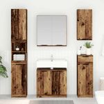 Casa si Gradina - Mobilier - Seturi de mobilier - Seturi baie - Set dulap baie cu raft cu depozitare Lemn Vechi Lemn compozit - Infinity.ro