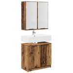 Casa si Gradina - Mobilier - Seturi de mobilier - Seturi baie - Set dulap baie cu raft cu depozitare Lemn Vechi Lemn compozit - Infinity.ro