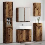 Casa si Gradina - Mobilier - Seturi de mobilier - Seturi baie - Set dulap baie cu raft cu depozitare Lemn Vechi Lemn compozit - Infinity.ro