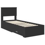 Casa si Gradina - Mobilier - Paturi si accesorii - Paturi - Cadru de pat Negru si argintiu 75 x 190 cm Lemn compozit - Infinity.ro