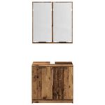 Casa si Gradina - Mobilier - Seturi de mobilier - Seturi baie - Set dulap baie cu raft cu depozitare Lemn Vechi Lemn compozit - Infinity.ro