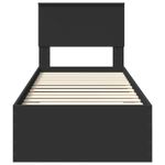 Casa si Gradina - Mobilier - Paturi si accesorii - Paturi - Cadru de pat Negru si argintiu 75 x 190 cm Lemn compozit - Infinity.ro