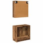 Casa si Gradina - Mobilier - Seturi de mobilier - Seturi baie - Set dulap baie cu raft cu depozitare Lemn Vechi Lemn compozit - Infinity.ro