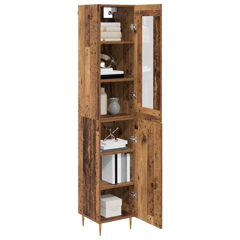 Casa si Gradina - Mobilier - Comode si corpuri - Comode - Bufet 2 pcs Lemn Vechi Sticla - Infinity.ro