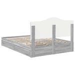 Casa si Gradina - Mobilier - Paturi si accesorii - Paturi - Pat cu storage cu sertar Gri Sonoma 150 x 200 cm Lemn compozit - Infinity.ro