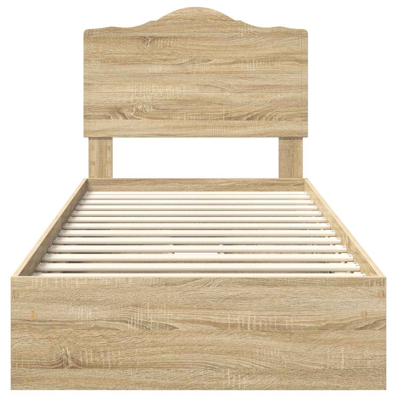 Casa si Gradina - Mobilier - Paturi si accesorii - Paturi - Pat cu storage Stejar Sonoma 100 x 200 cm Lemn compozit - Infinity.ro