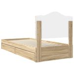 Casa si Gradina - Mobilier - Paturi si accesorii - Paturi - Pat cu storage Stejar Sonoma 100 x 200 cm Lemn compozit - Infinity.ro