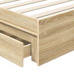 Casa si Gradina - Mobilier - Paturi si accesorii - Paturi - Pat cu storage Stejar Sonoma 100 x 200 cm Lemn compozit - Infinity.ro