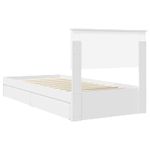 Casa si Gradina - Mobilier - Paturi si accesorii - Paturi - Pat cu storage cu headboard Alb 90 x 200 cm Lemn compozit - Infinity.ro