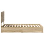 Casa si Gradina - Mobilier - Paturi si accesorii - Paturi - Pat cu storage Stejar Sonoma 100 x 200 cm Lemn compozit - Infinity.ro