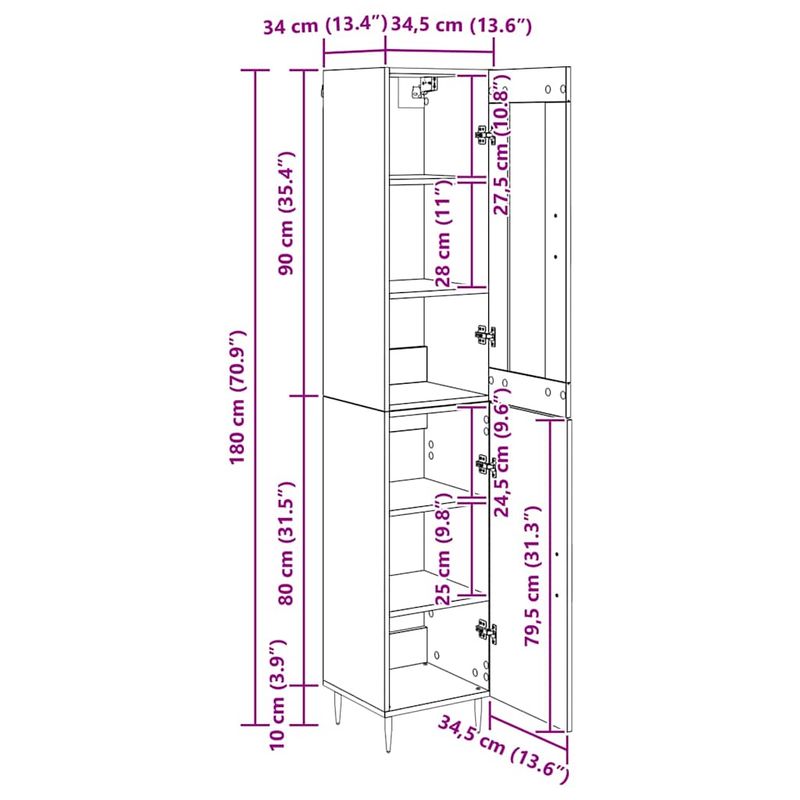 Casa si Gradina - Mobilier - Comode si corpuri - Comode - Bufet 2 pcs Lemn Vechi Sticla - Infinity.ro