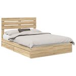 Casa si Gradina - Mobilier - Paturi si accesorii - Paturi - Pat cu storage Stejar Sonoma 150 x 200 cm Lemn compozit - Infinity.ro